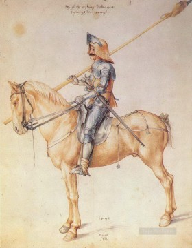 アルブレヒト・デューラー Painting - 馬上の騎士 アルブレヒト・デューラー
